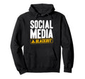 Antisocial Social Media Blackout Hoodie - Fun Novelty Design Unisex - T-Shirt, Sweatshirt, Hoodie