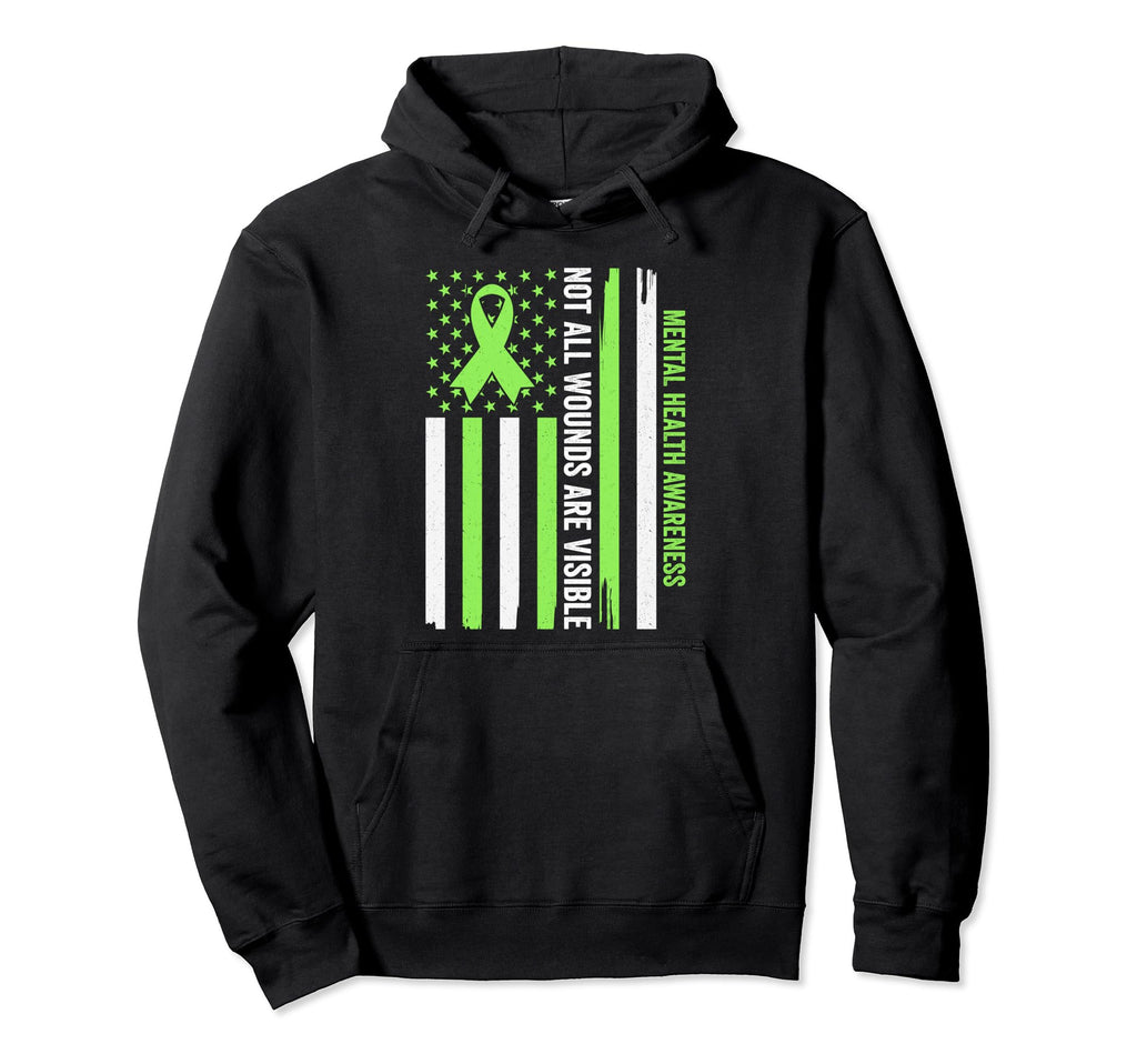 Not All Wounds Are Visible Mental Hoodie - Novelty Apparel Men Women - T-Shirt, Sweatshirt, Hoodie