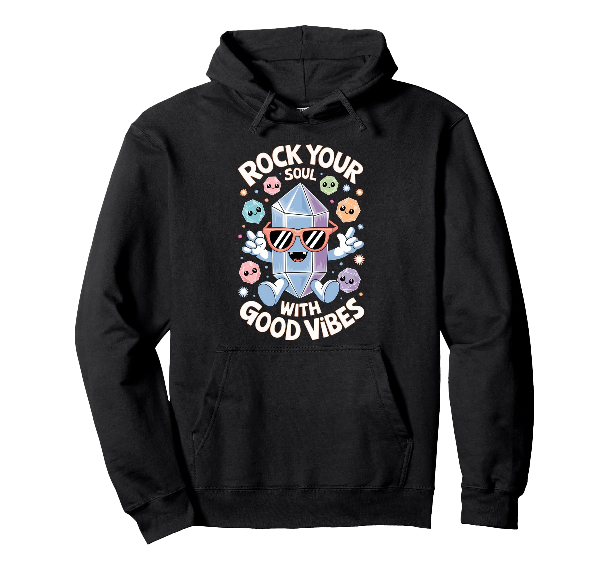 Healing Stone Crystals Energy Hoodie - Aesthetic Graphic Men Women - T-Shirt, Sweatshirt, Hoodie
