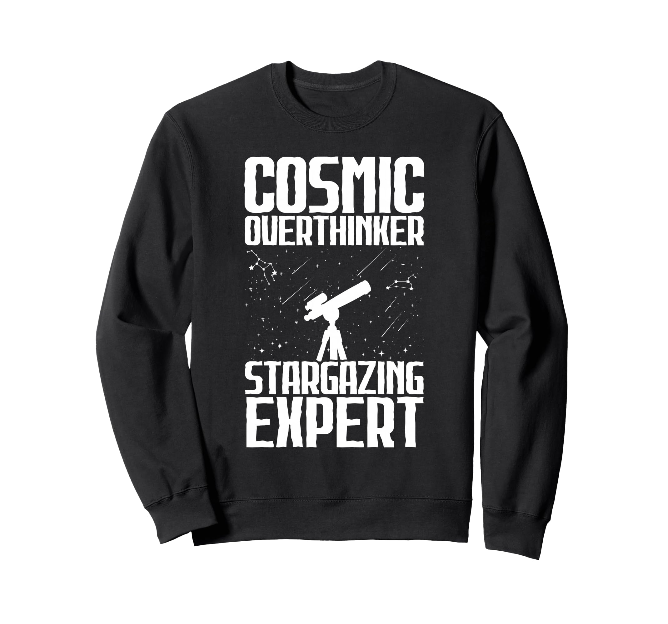 Cosmic Overthinker Stargazing Sweatshirt - Custom Art Print Men Women - T-Shirt, Sweatshirt, Hoodie