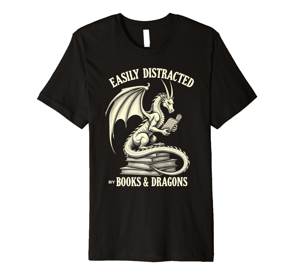 Reading Lover Easily Distracted T-Shirt - Unique Graphic for Adults - T-Shirt, Sweatshirt, Hoodie