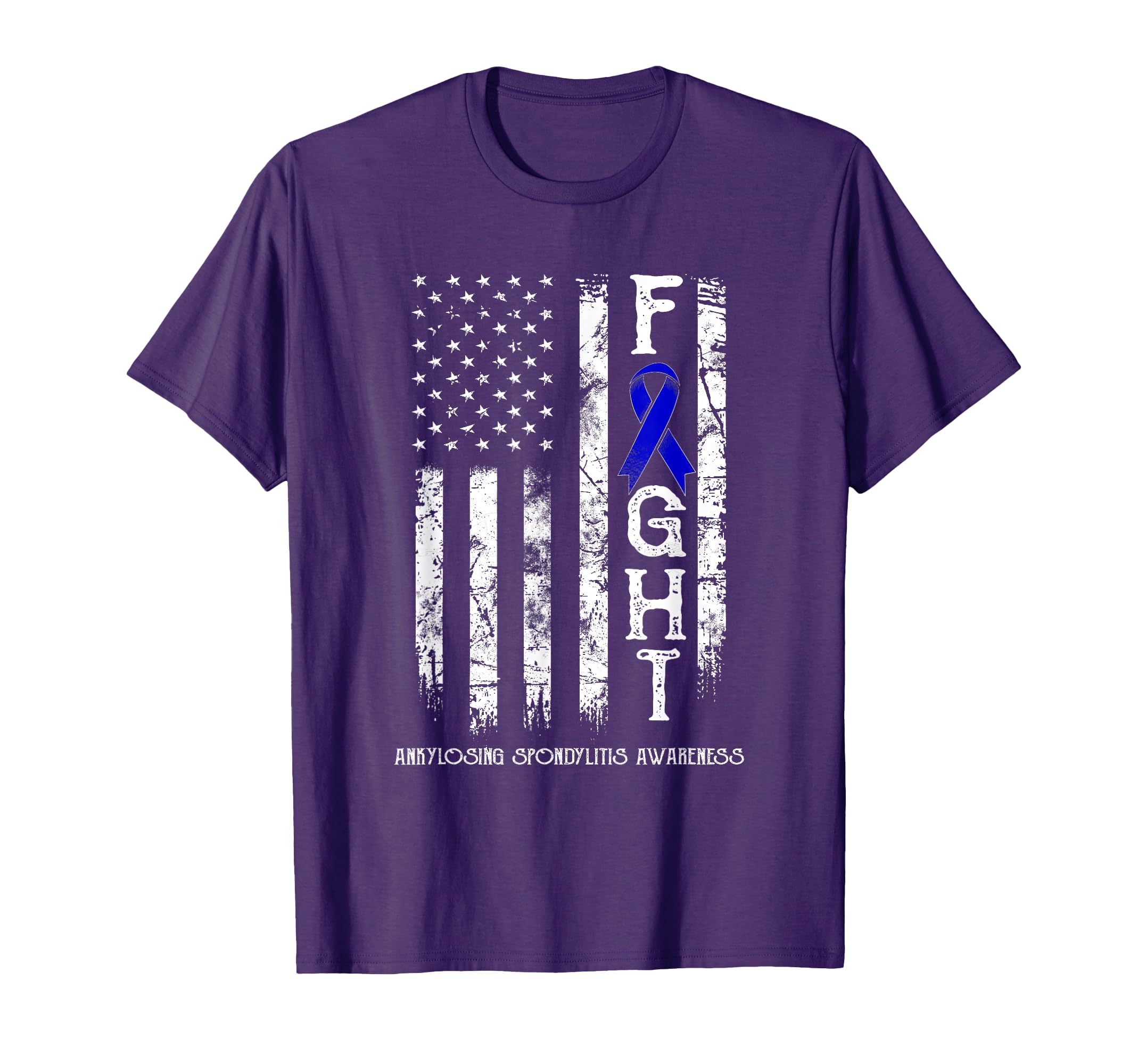 Ankylosing Spondylitis Warrior Us Flag T-Shirt - Trendy Graphic Unisex - T-Shirt, Sweatshirt, Hoodie