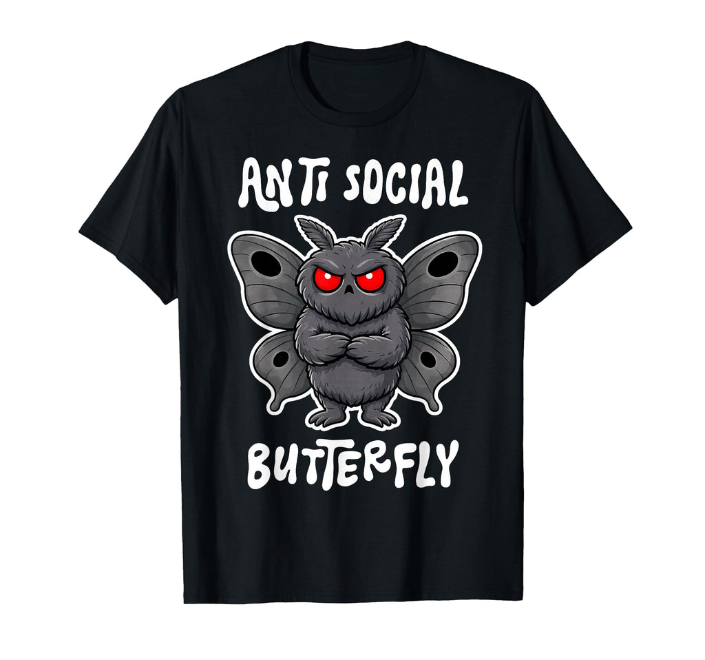 Anti Social Butterfly Funny Introvert T-Shirt - Trendy Graphic for Adults - T-Shirt, Sweatshirt, Hoodie