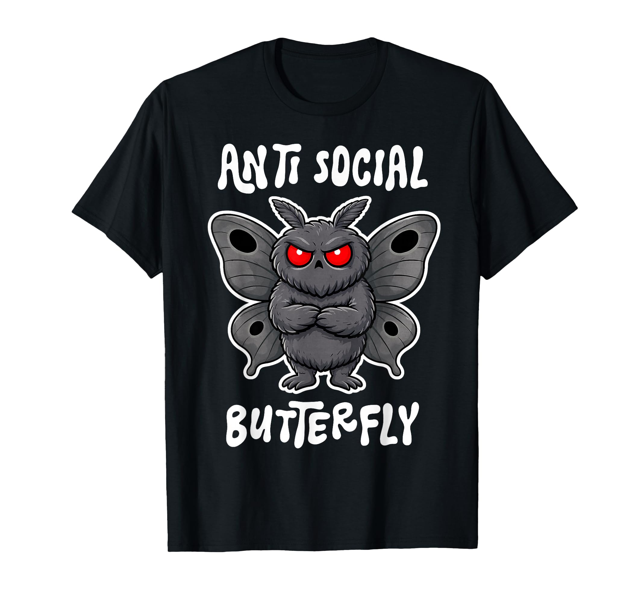 Anti Social Butterfly Funny Introvert T-Shirt - Trendy Graphic for Adults - T-Shirt, Sweatshirt, Hoodie