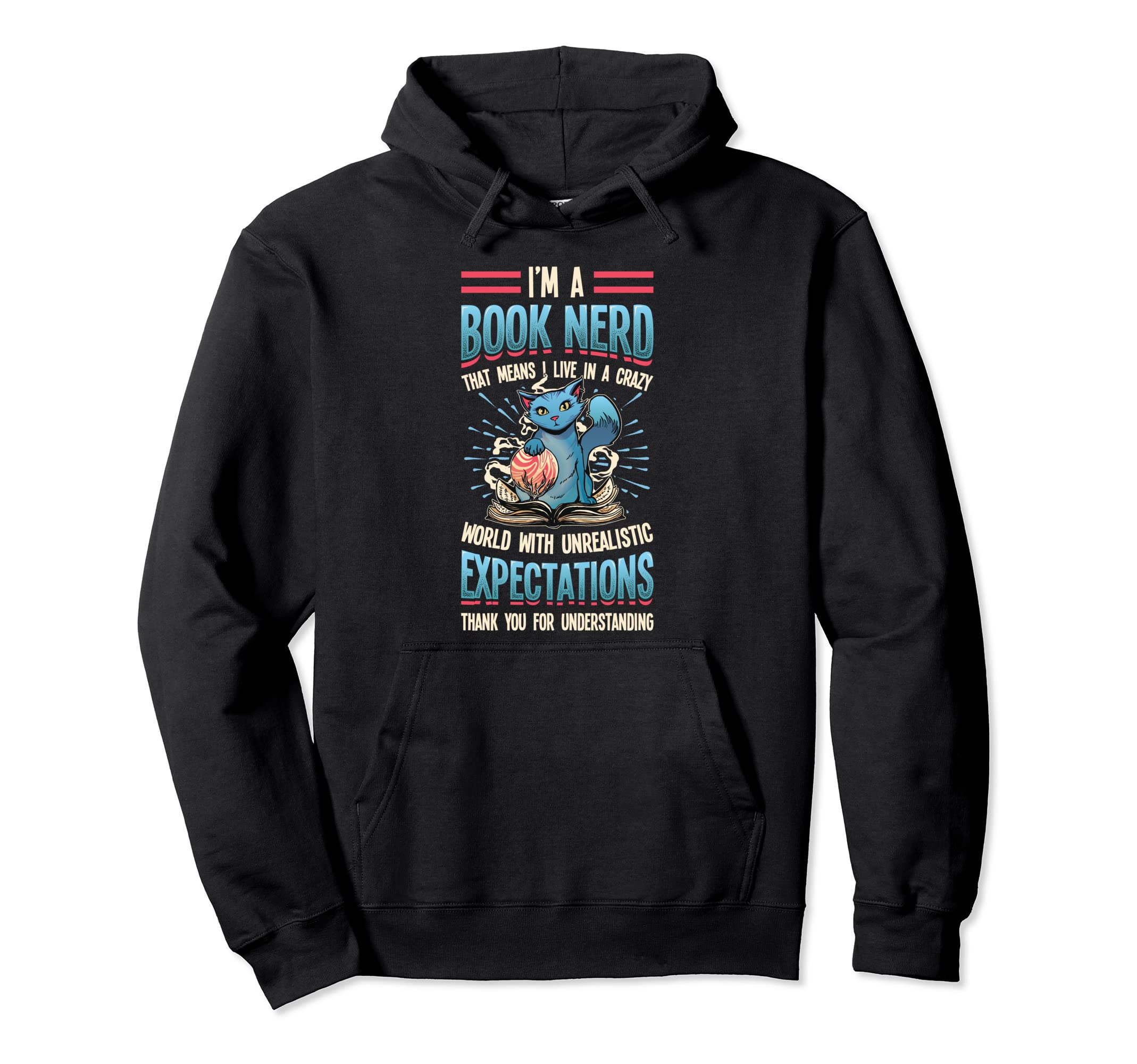Im Book Nerd Fantasy World Book Lover Hoodie - Aesthetic Graphic Men Women - T-Shirt, Sweatshirt, Hoodie