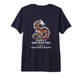 Easily Distracted Books Dragons Bookworm T-Shirt - Unique Graphic Unisex - T-Shirt, Sweatshirt, Hoodie
