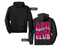 Anti Social Moms Club Funny Mom Groovy Hoodie - Trendy Graphic for Adults - T-Shirt, Sweatshirt, Hoodie
