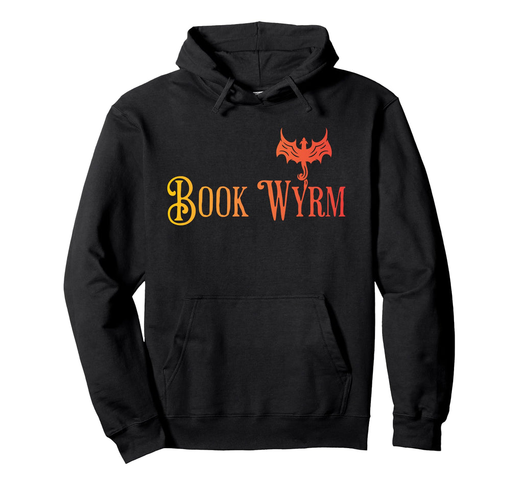 Book Wyrm Book Lover Fantasy Reading Hoodie - Unique Graphic Men Women - T-Shirt, Sweatshirt, Hoodie