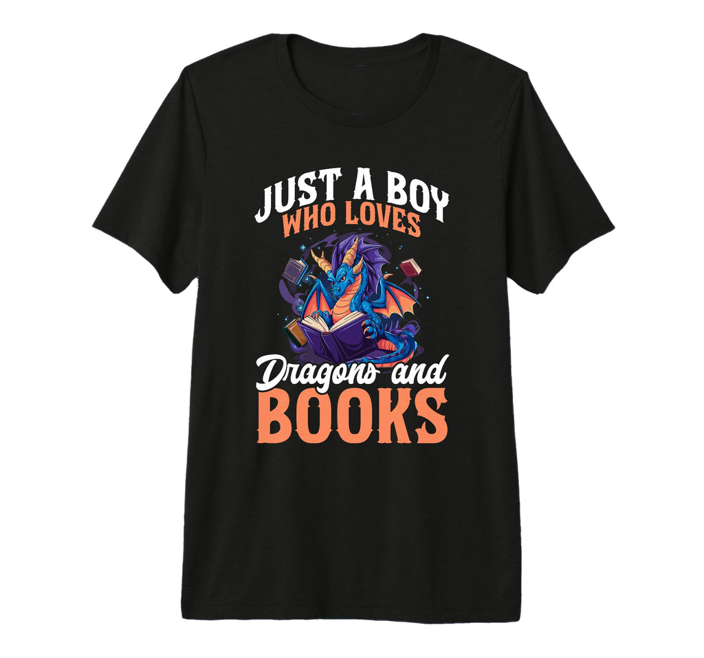 Dragon Books Reading Dragon Tri Blend T-Shirt - Custom Art Print for Adults - T-Shirt, Sweatshirt, Hoodie