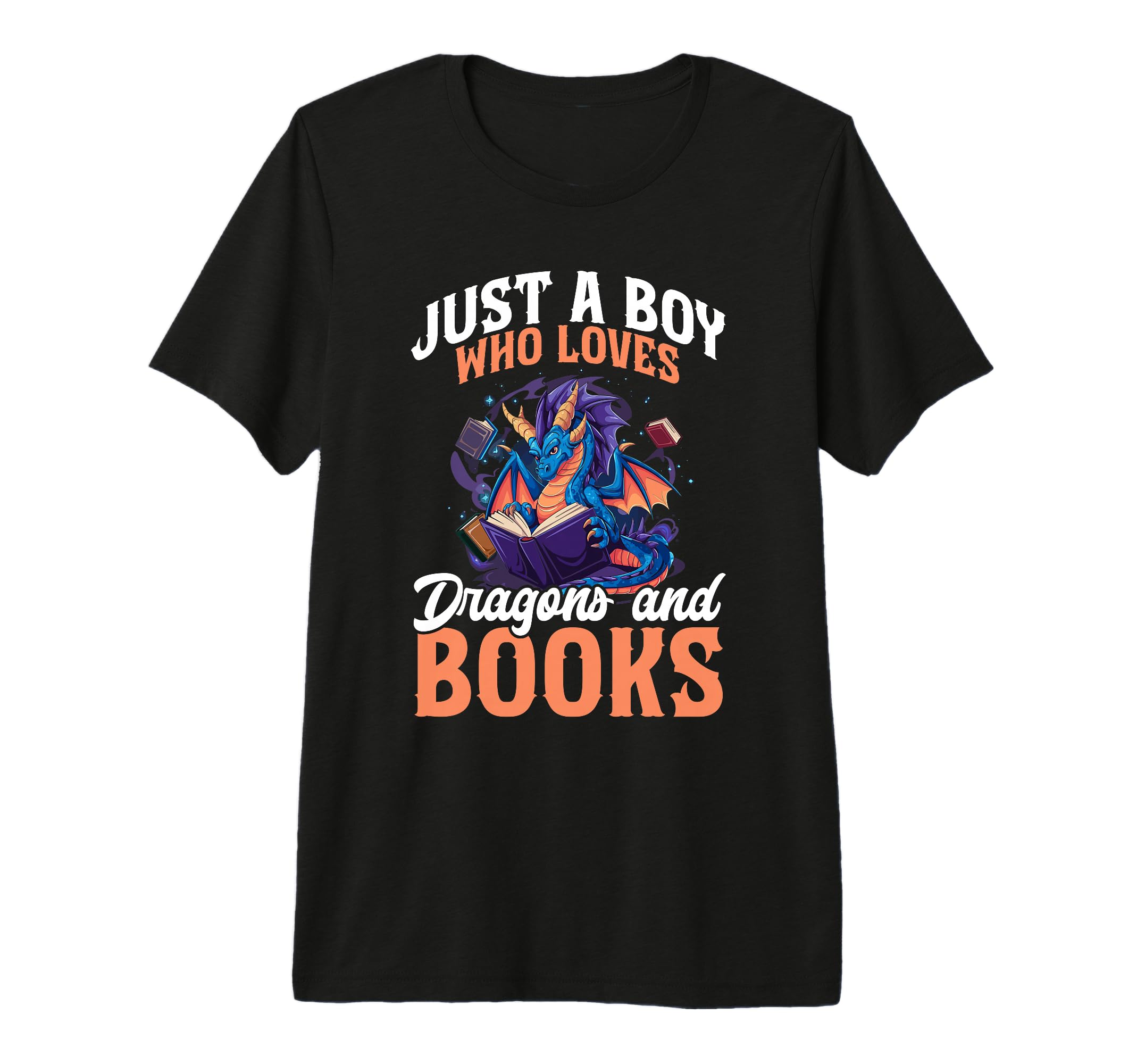 Dragon Books Reading Dragon Tri Blend T-Shirt - Custom Art Print for Adults - T-Shirt, Sweatshirt, Hoodie