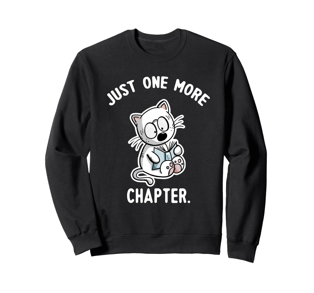 Funny Reading Nerd Cat Book Lover Sweatshirt - Trendy Graphic Men Women - T-Shirt, Sweatshirt, Hoodie