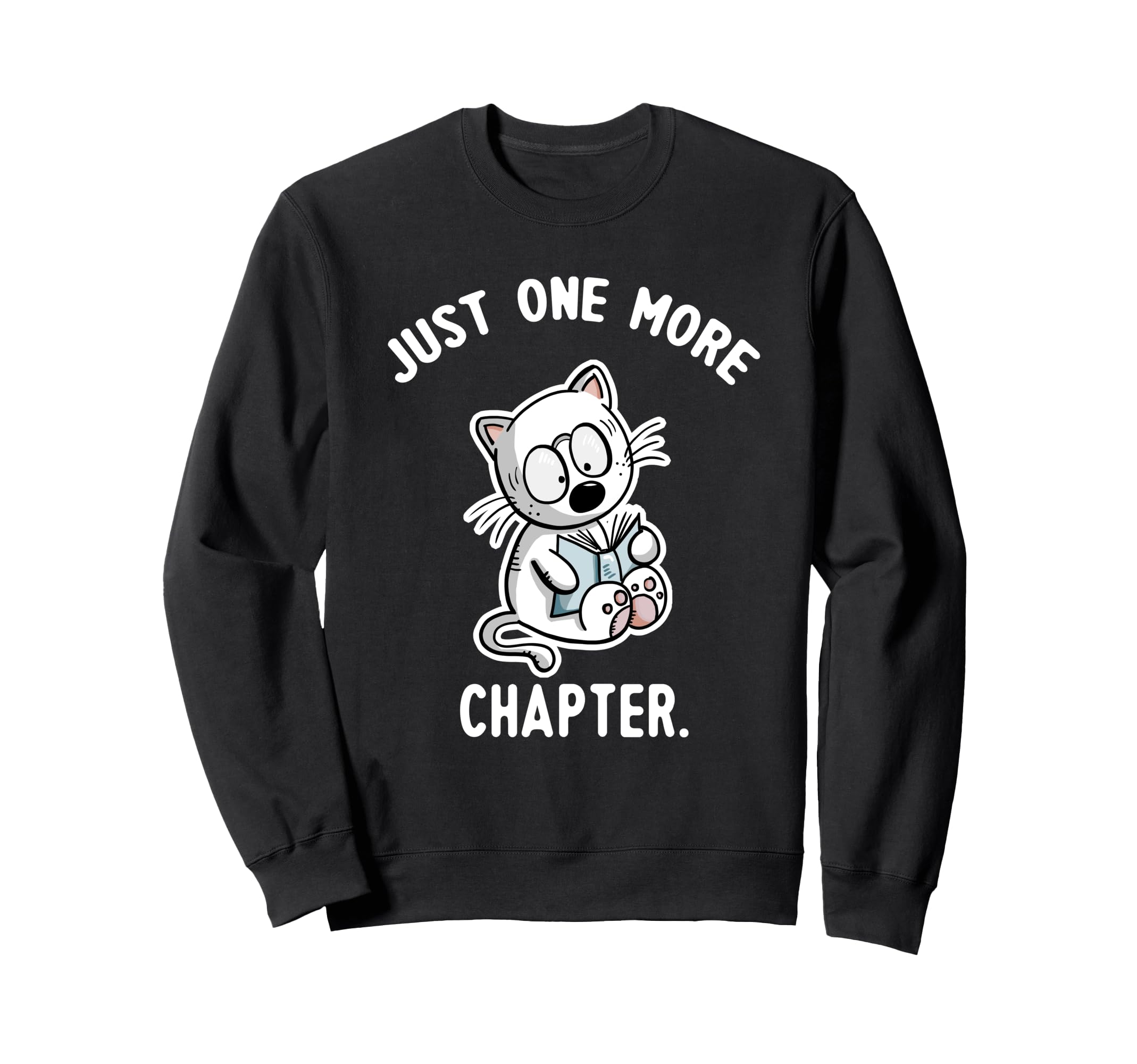 Funny Reading Nerd Cat Book Lover Sweatshirt - Trendy Graphic Men Women - T-Shirt, Sweatshirt, Hoodie