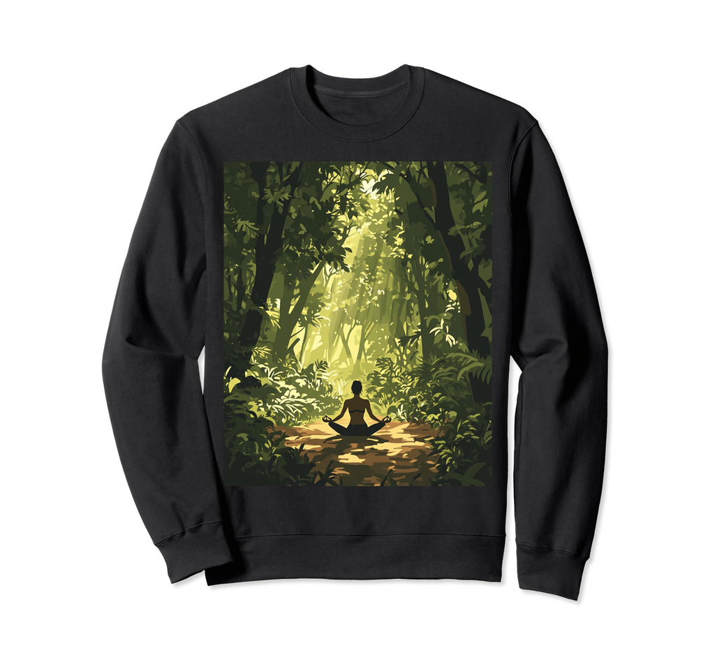 Calm Forest Meditation Scene Sweatshirt - Novelty Apparel Men Women - T-Shirt, Sweatshirt, Hoodie