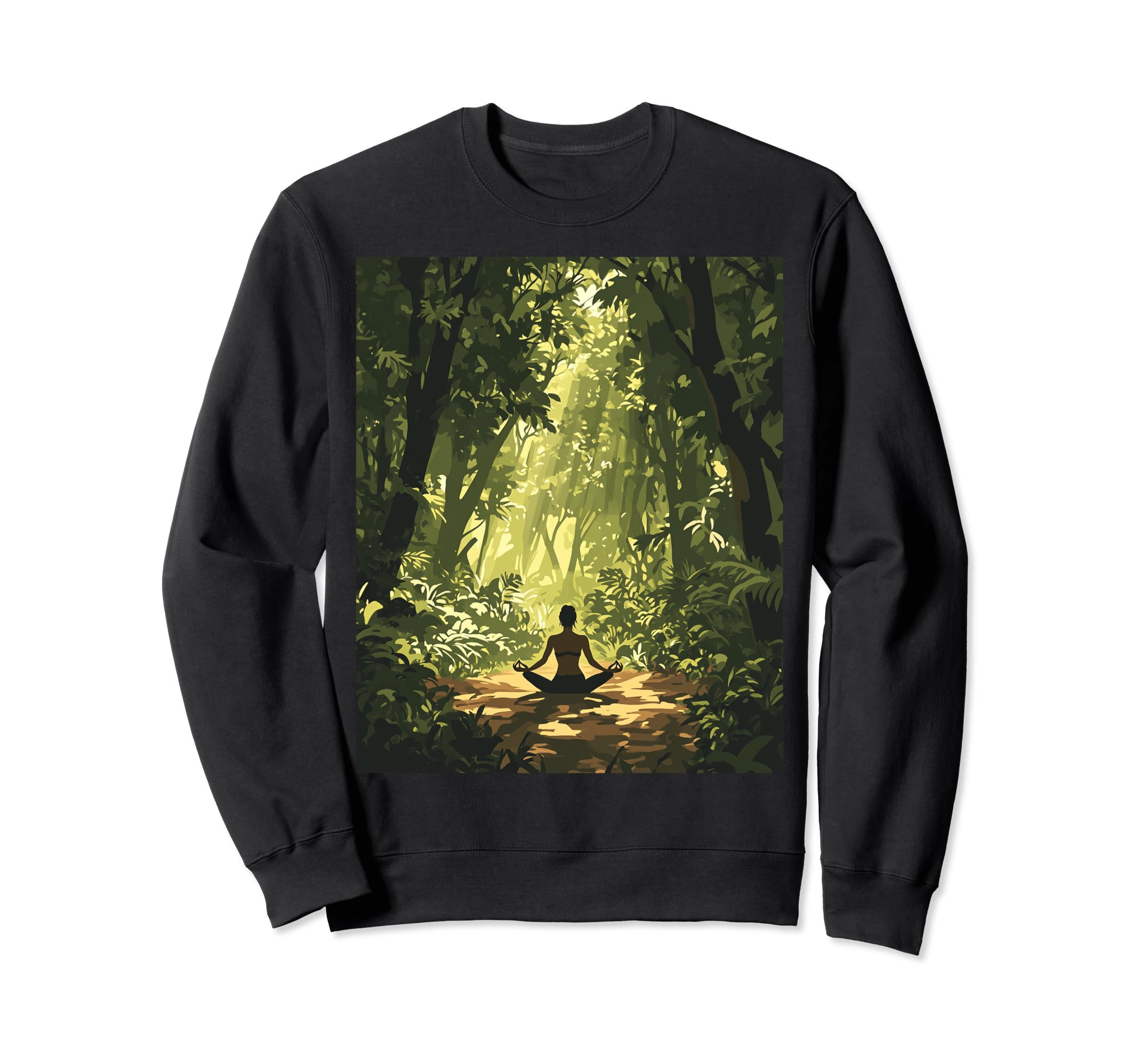 Calm Forest Meditation Scene Sweatshirt - Novelty Apparel Men Women - T-Shirt, Sweatshirt, Hoodie