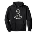 Zen Alien Meditating Yoga Pose Hoodie - Graphic Print for Adults - T-Shirt, Sweatshirt, Hoodie