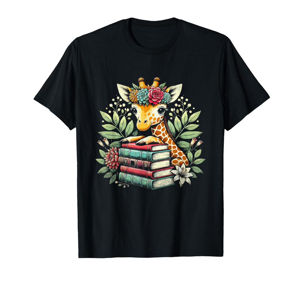 Giraffe Books Bookworm Library Book T-Shirt - Fun Novelty Design Men Women - T-Shirt, Sweatshirt, Hoodie