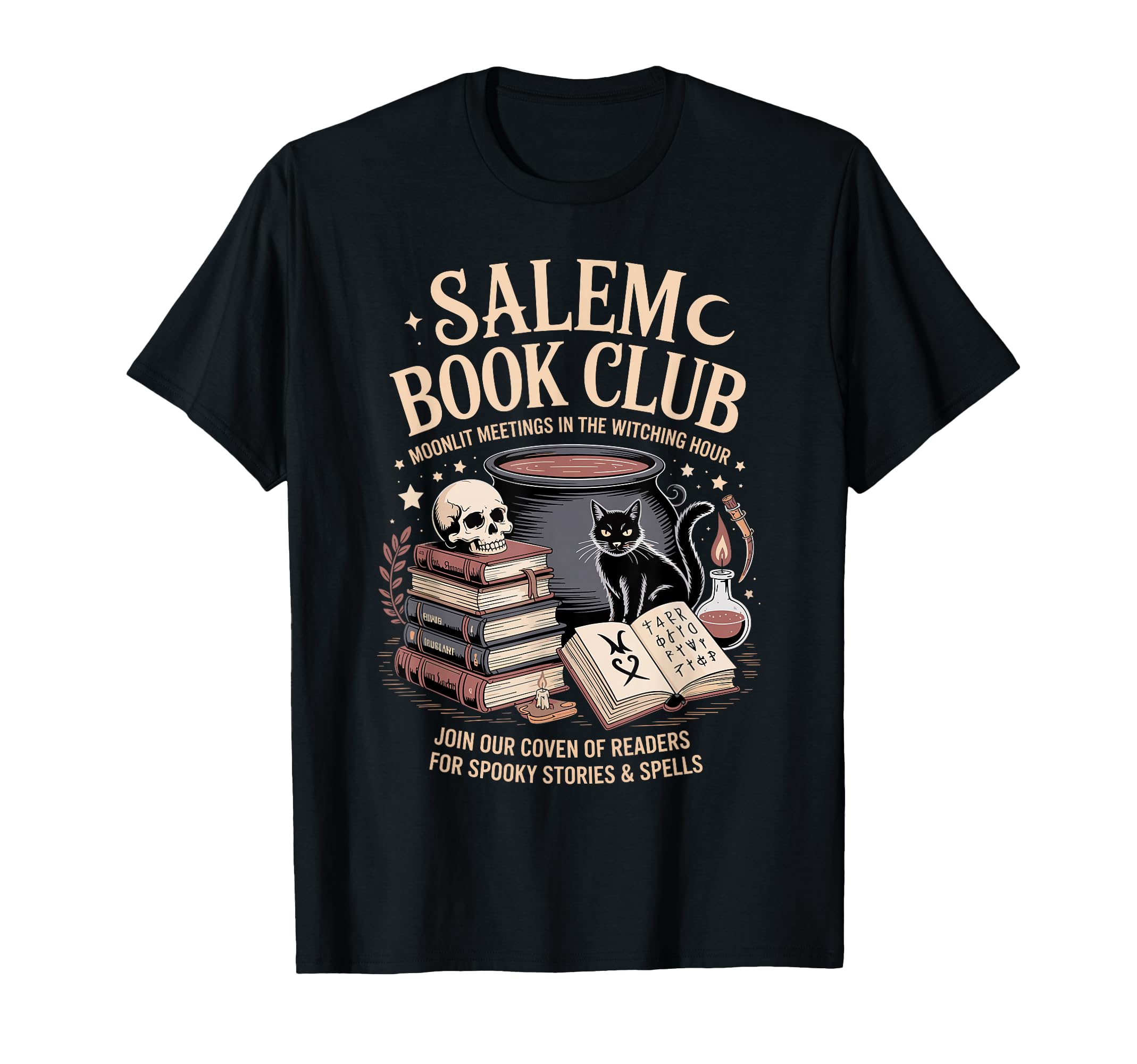 Salem Book Club Witchy Reading Halloween T-Shirt - Streetwear Style Unisex - T-Shirt, Sweatshirt, Hoodie