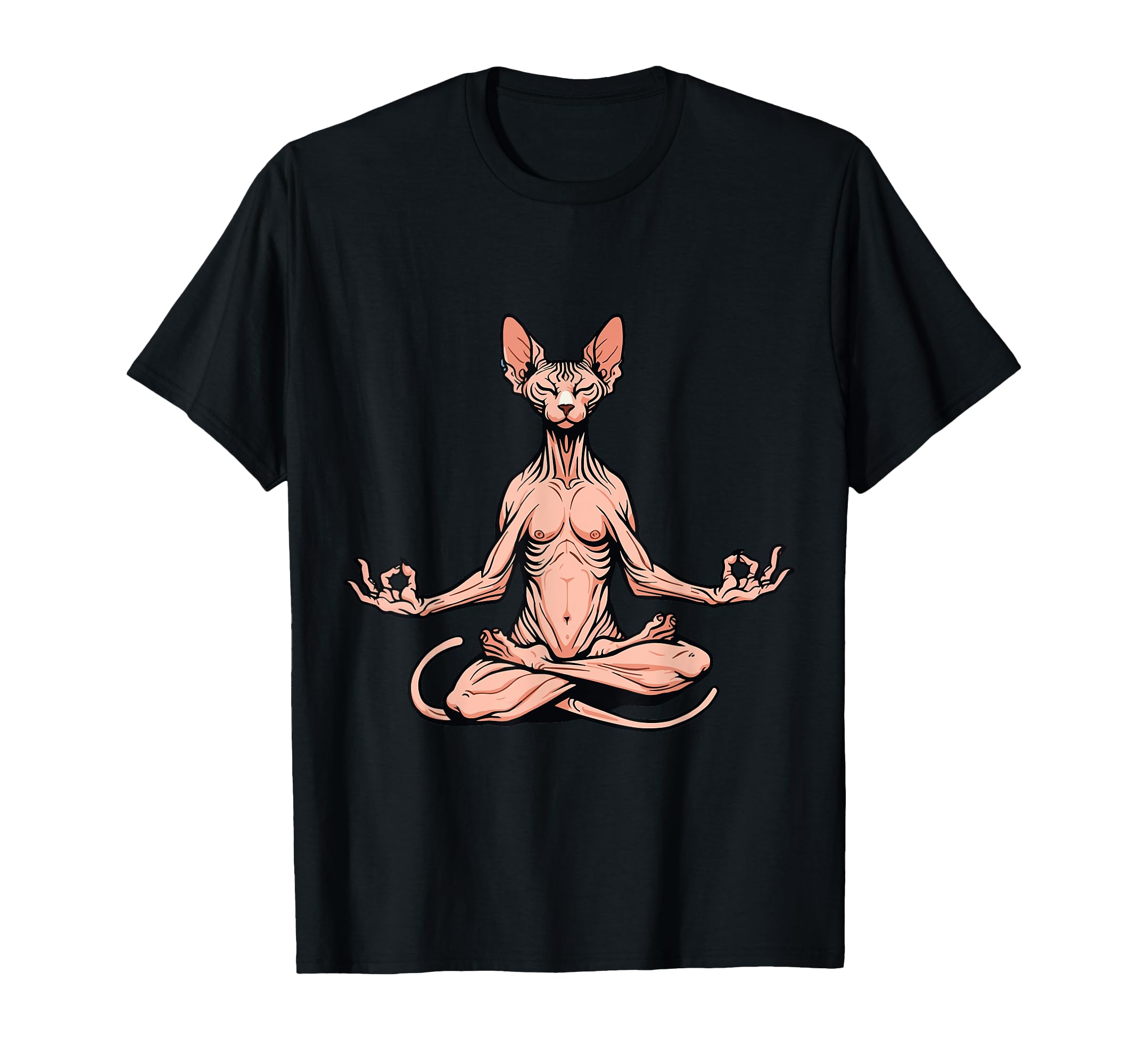Meditation Sphynx Yoga Pose Relaxing T-Shirt - Custom Art Print Men Women - T-Shirt, Sweatshirt, Hoodie