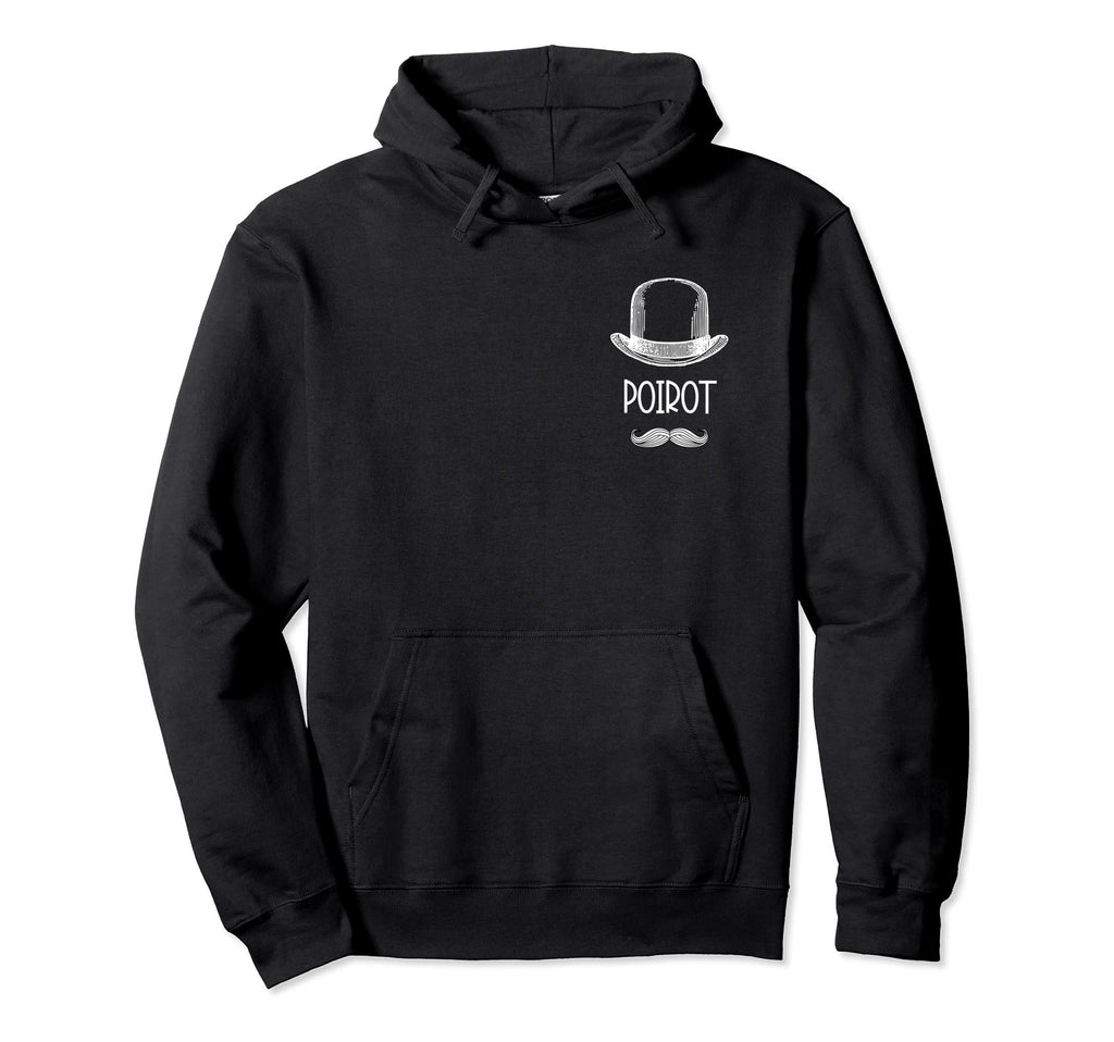 Poirot Mustache Hat Hoodie - Graphic Print for Adults - T-Shirt, Sweatshirt, Hoodie