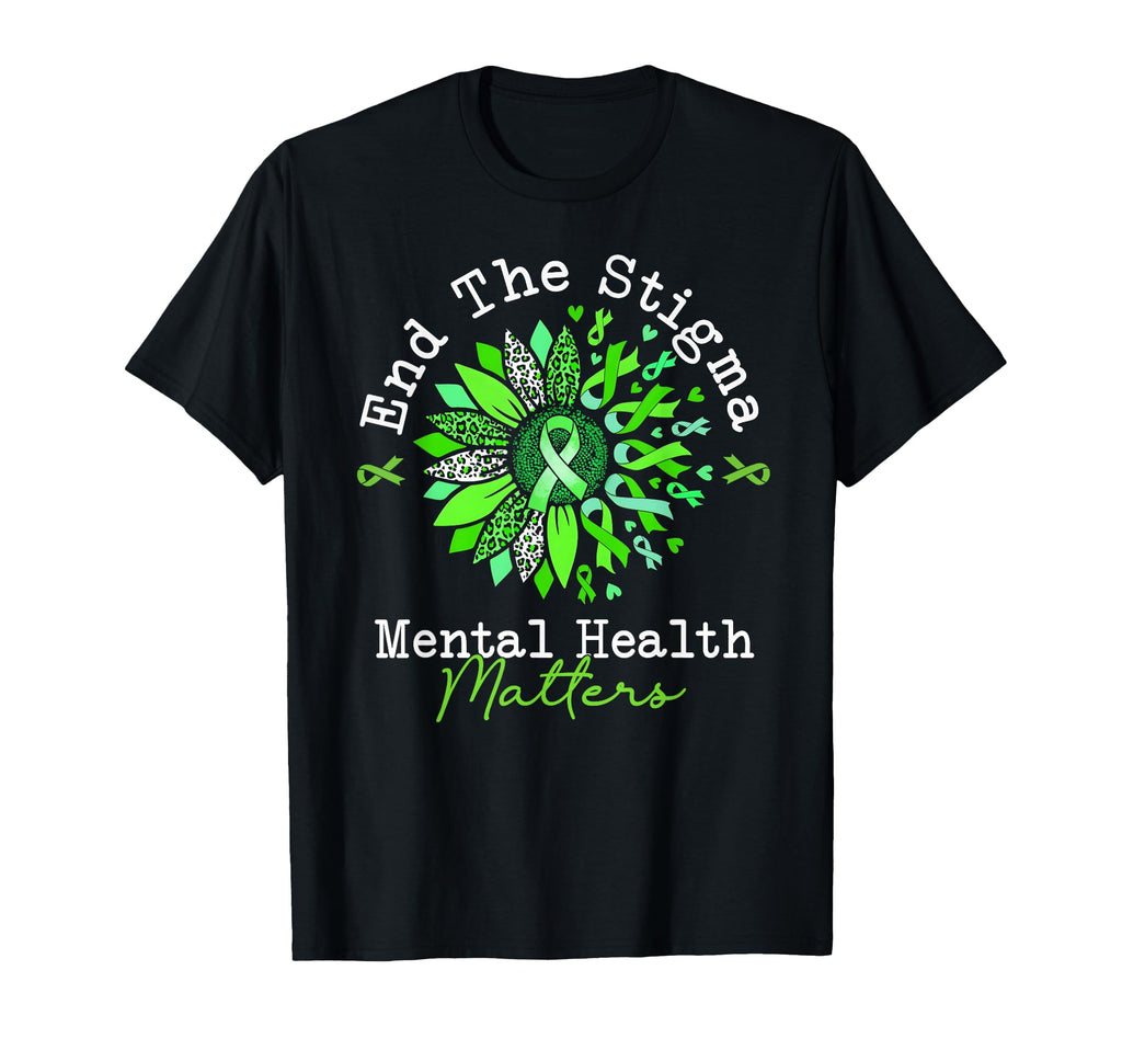 End Stigma Mental Health Matters T-Shirt - Aesthetic Graphic for Adults - T-Shirt, Sweatshirt, Hoodie