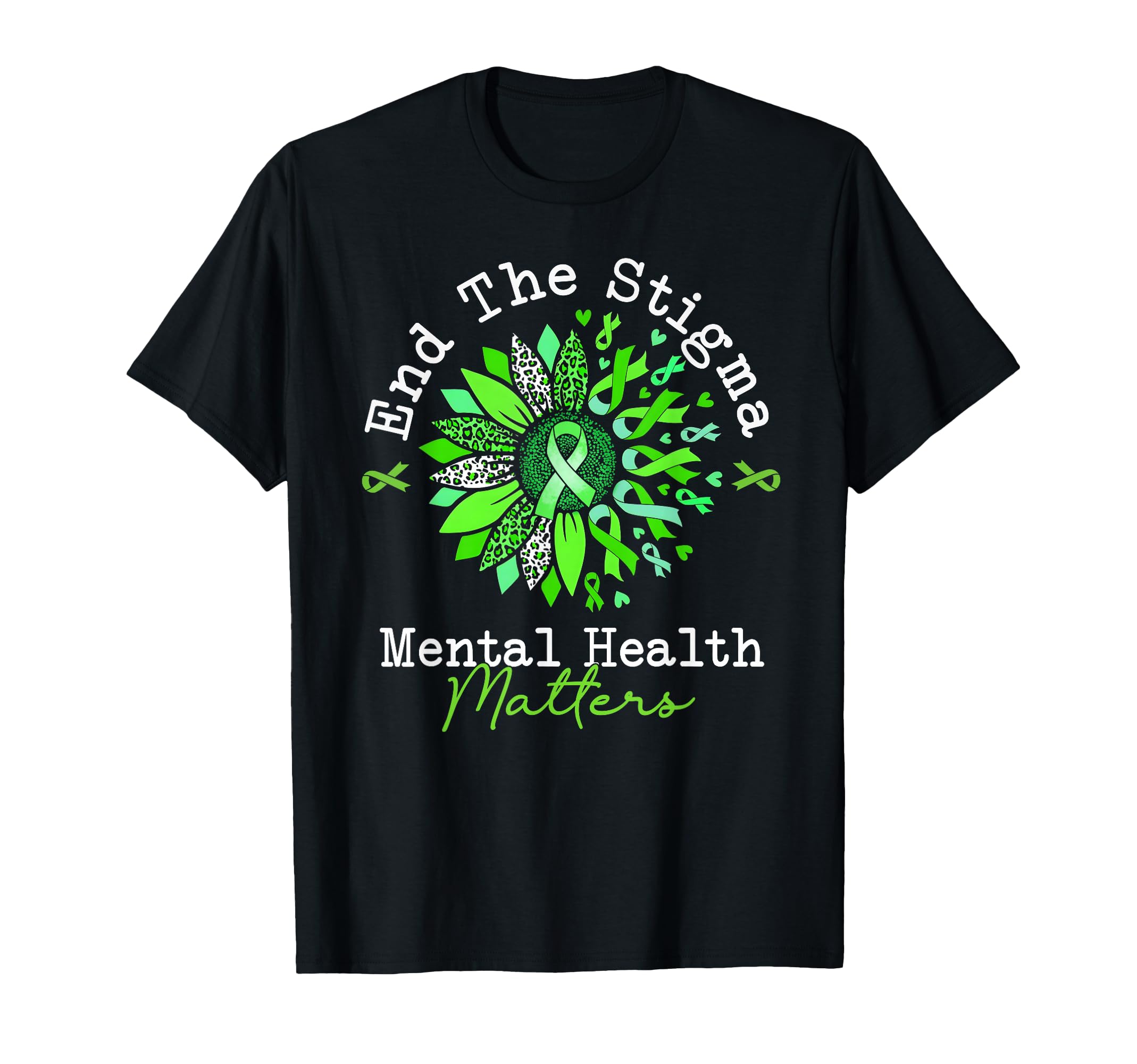 End Stigma Mental Health Matters T-Shirt - Aesthetic Graphic for Adults - T-Shirt, Sweatshirt, Hoodie