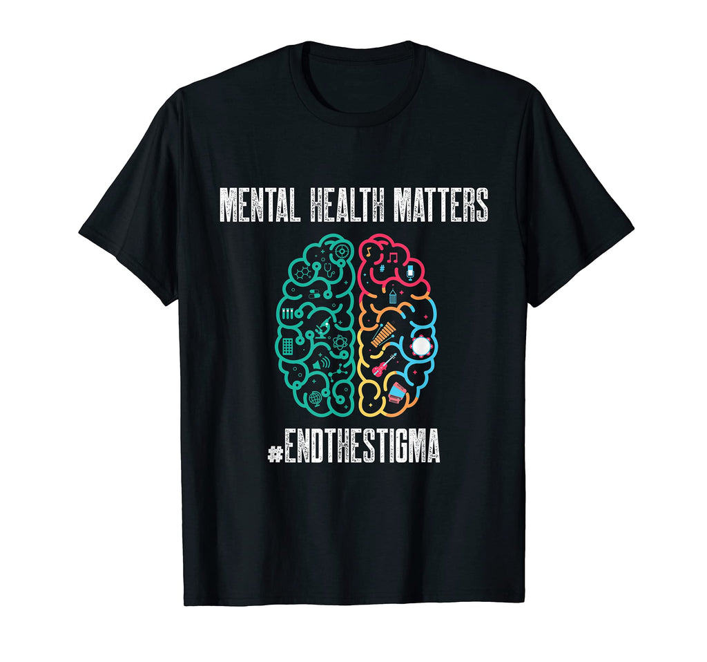 Mental Health Matters End Stigma Health T-Shirt - Graphic Print Unisex - T-Shirt, Sweatshirt, Hoodie