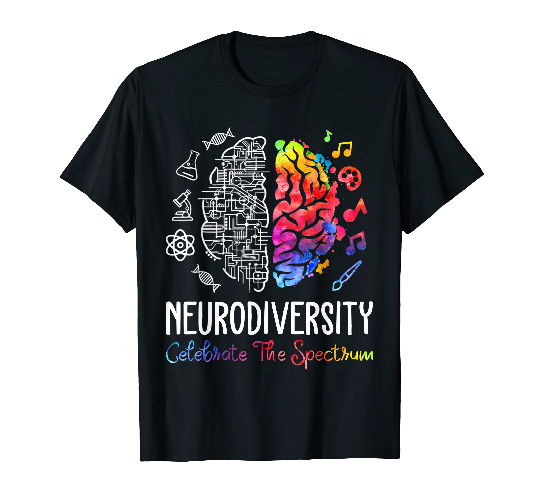 Celebrate Spectrum Neurodiversity Autism T-Shirt - Graphic Print Unisex - T-Shirt, Sweatshirt, Hoodie