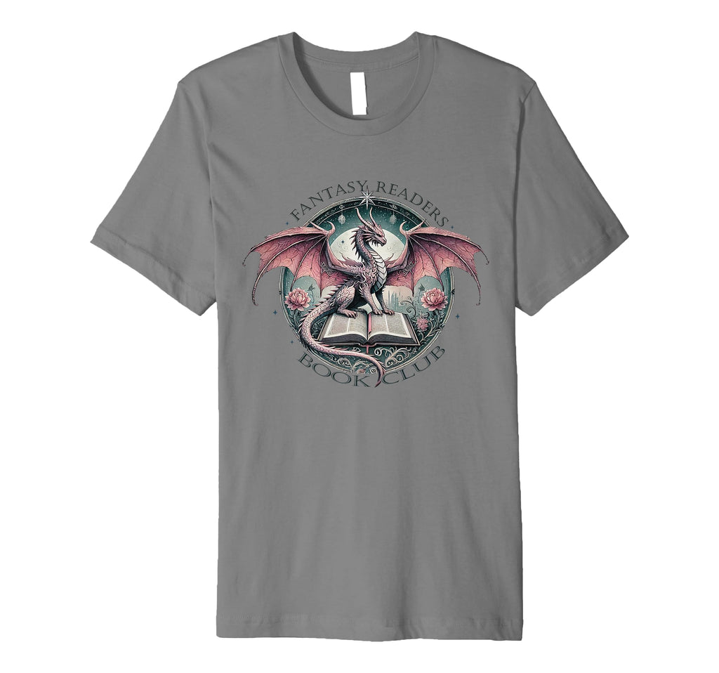 Dragons And Books Fantasy Romance T-Shirt - Fun Novelty Design Men Women - T-Shirt, Sweatshirt, Hoodie