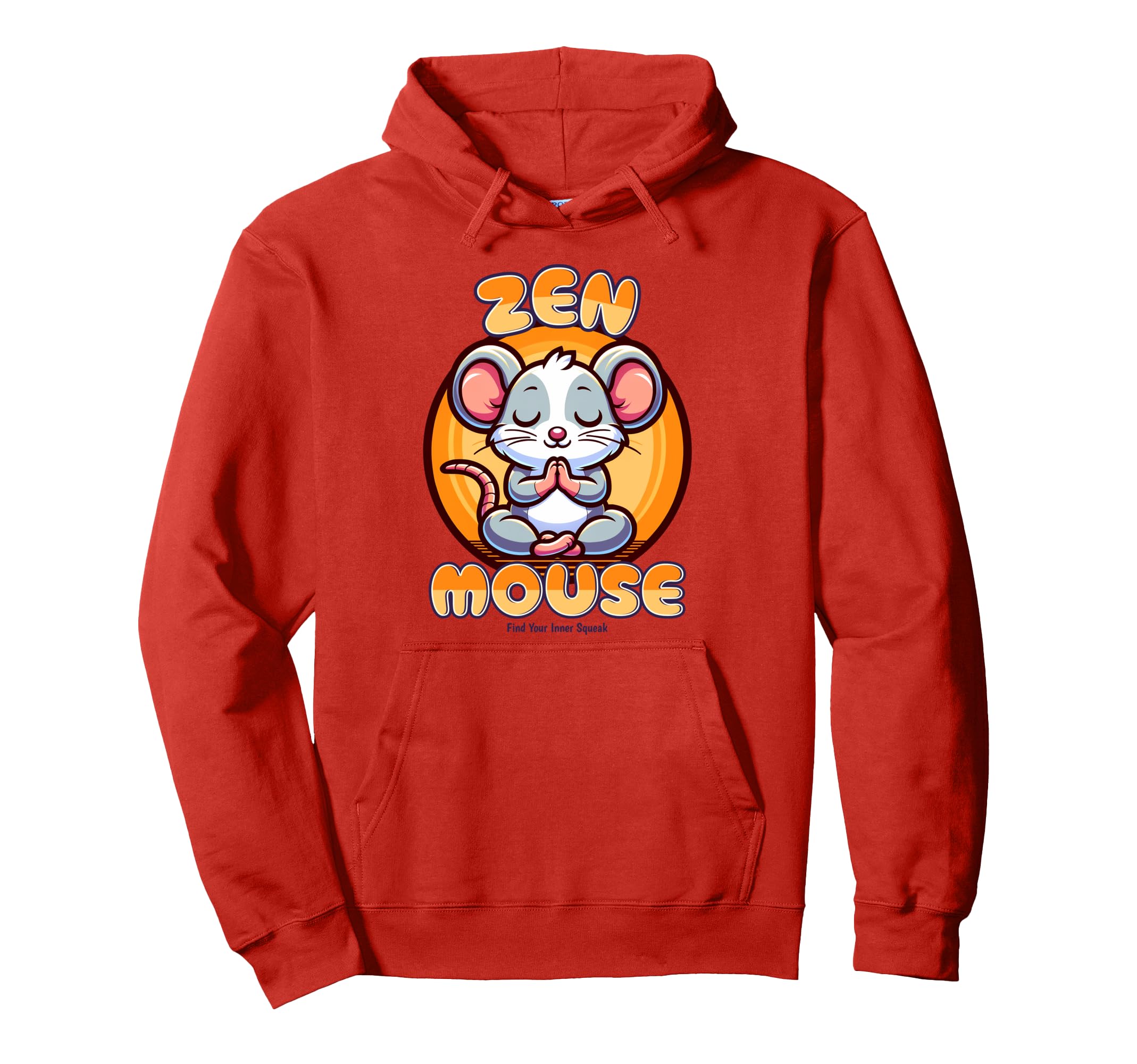 Relaxation Inner Squeak Zen Mouse Hoodie - Streetwear Style for Adults - T-Shirt, Sweatshirt, Hoodie