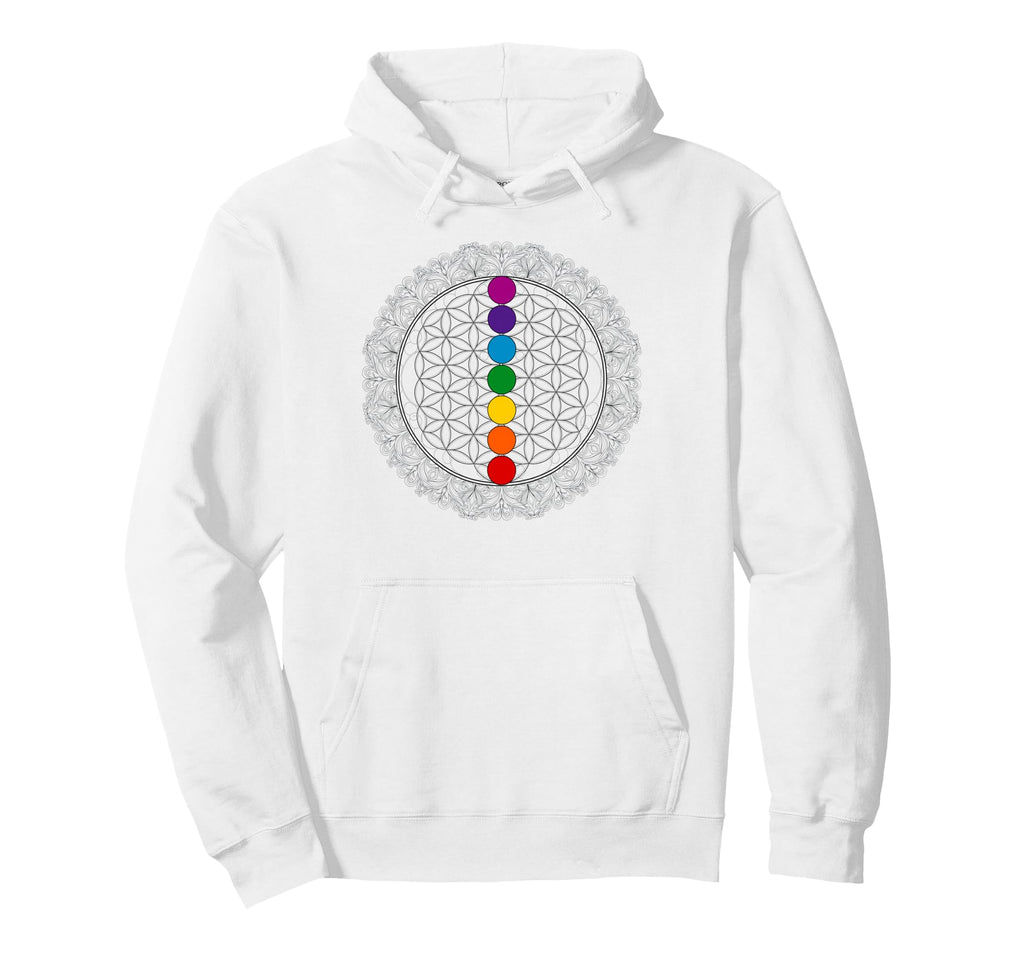 Chakras Mandala Yoga Meditation Hoodie - Custom Art Print Men Women - T-Shirt, Sweatshirt, Hoodie