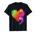 Semicolon Mental Health Awareness T-Shirt - Minimalist Print Unisex - T-Shirt, Sweatshirt, Hoodie