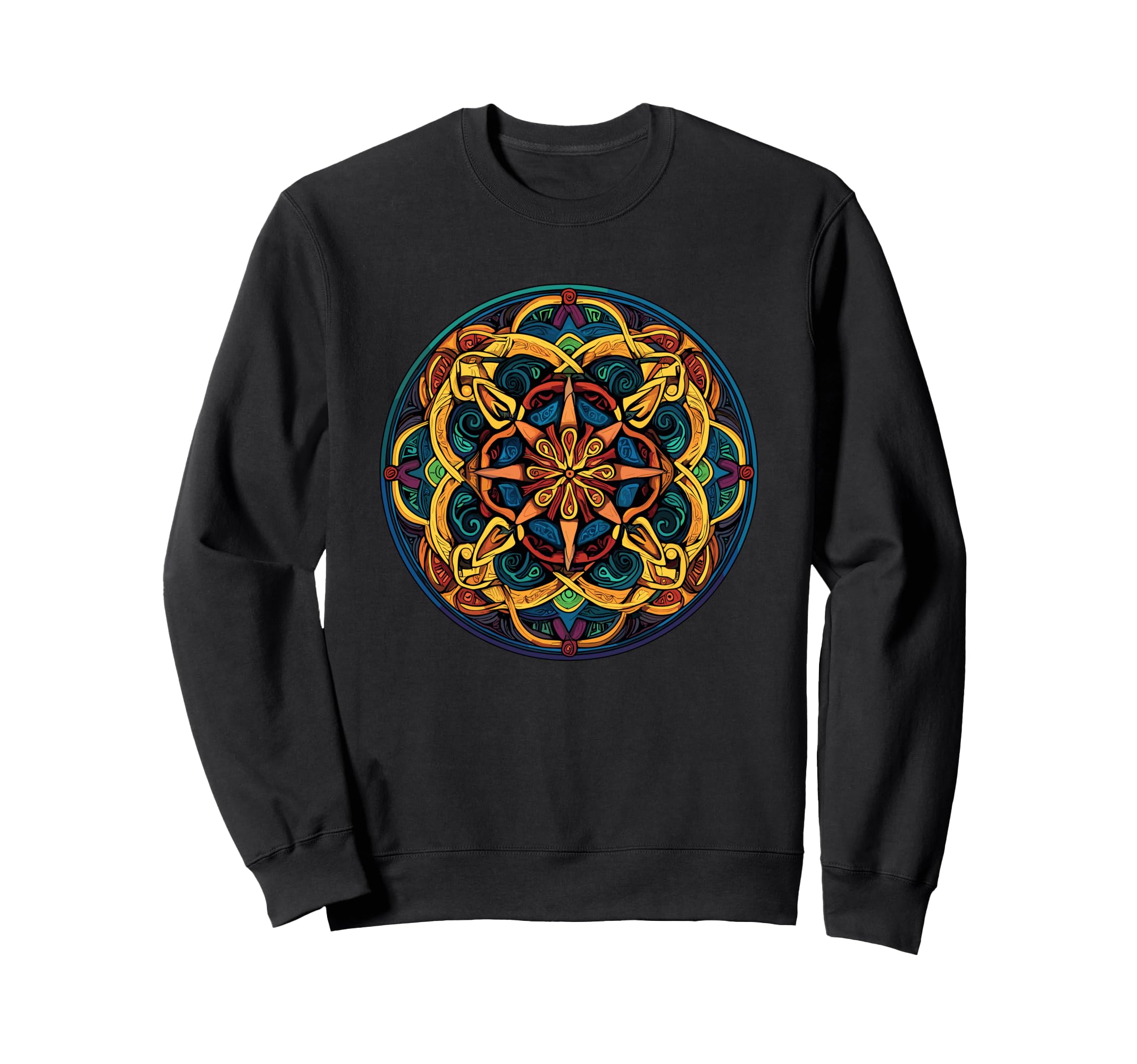 Colorful Mandala Pattern Sweatshirt - Fun Novelty Design for Adults - T-Shirt, Sweatshirt, Hoodie