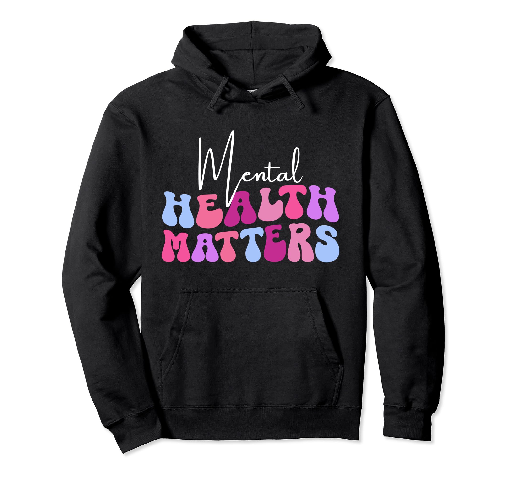 Mental Health Matters Groovy Human Brain Hoodie - Graphic Print Men Women - T-Shirt, Sweatshirt, Hoodie