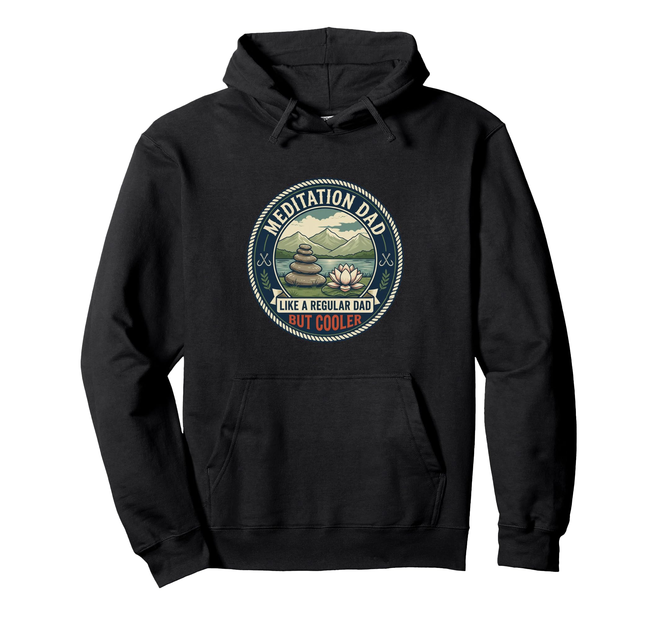 Meditation Dad Mindfulness Yoga Relax Hoodie - Trendy Graphic for Adults - T-Shirt, Sweatshirt, Hoodie