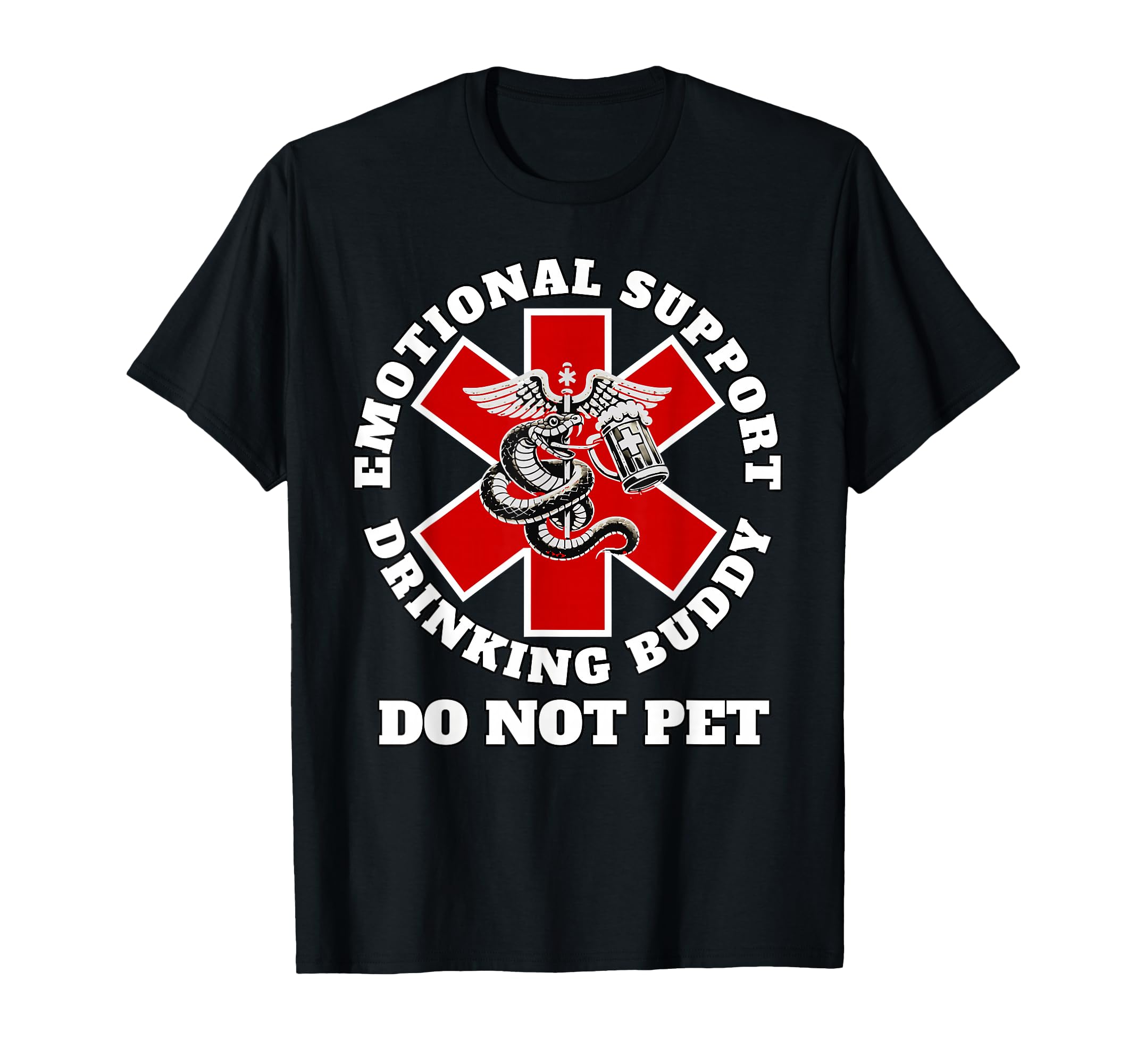 Funny Drinking Emotional Support T-Shirt - Minimalist Print Men Women - T-Shirt, Sweatshirt, Hoodie