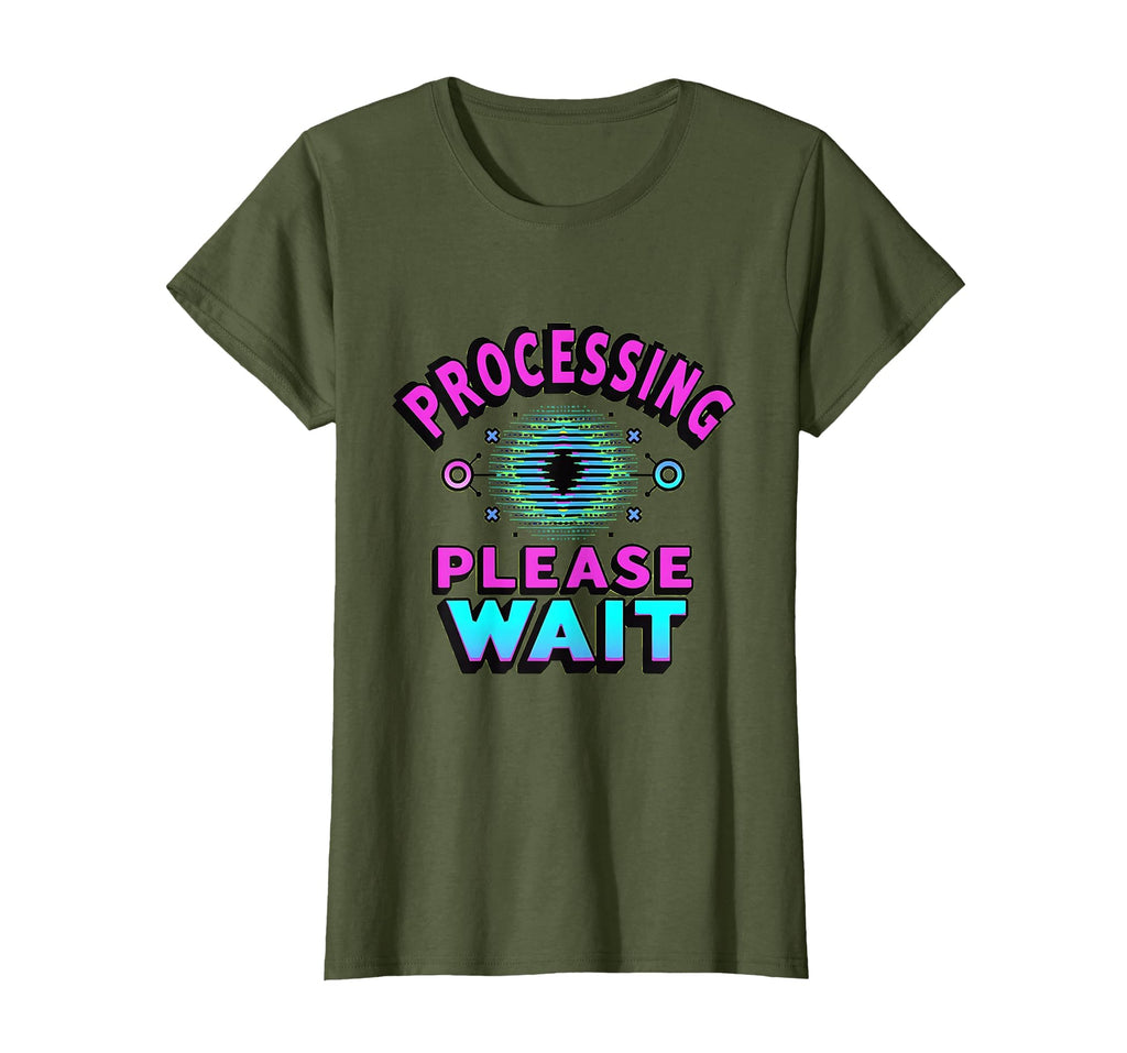 Overstimulated Processing Please Wait T-Shirt - Minimalist Print Unisex - T-Shirt, Sweatshirt, Hoodie