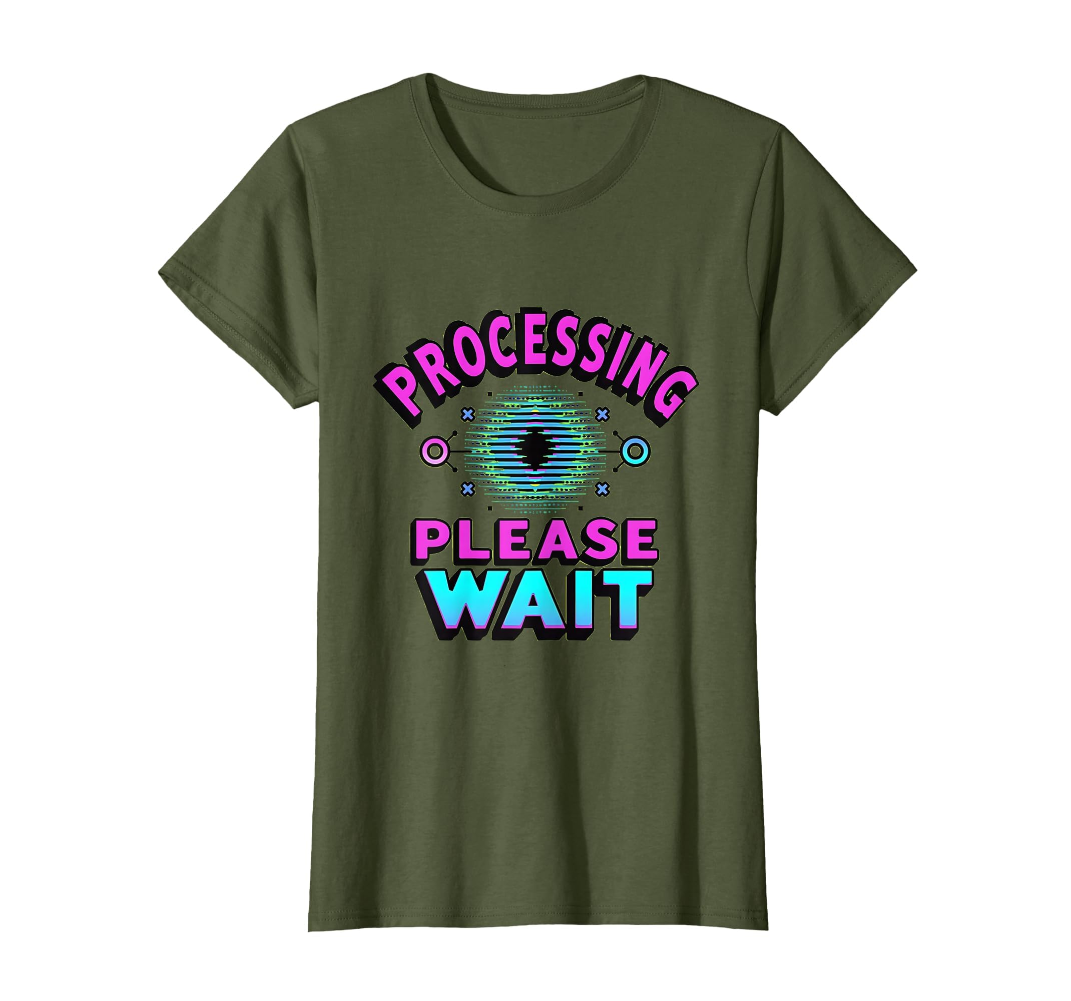 Overstimulated Processing Please Wait T-Shirt - Minimalist Print Unisex - T-Shirt, Sweatshirt, Hoodie