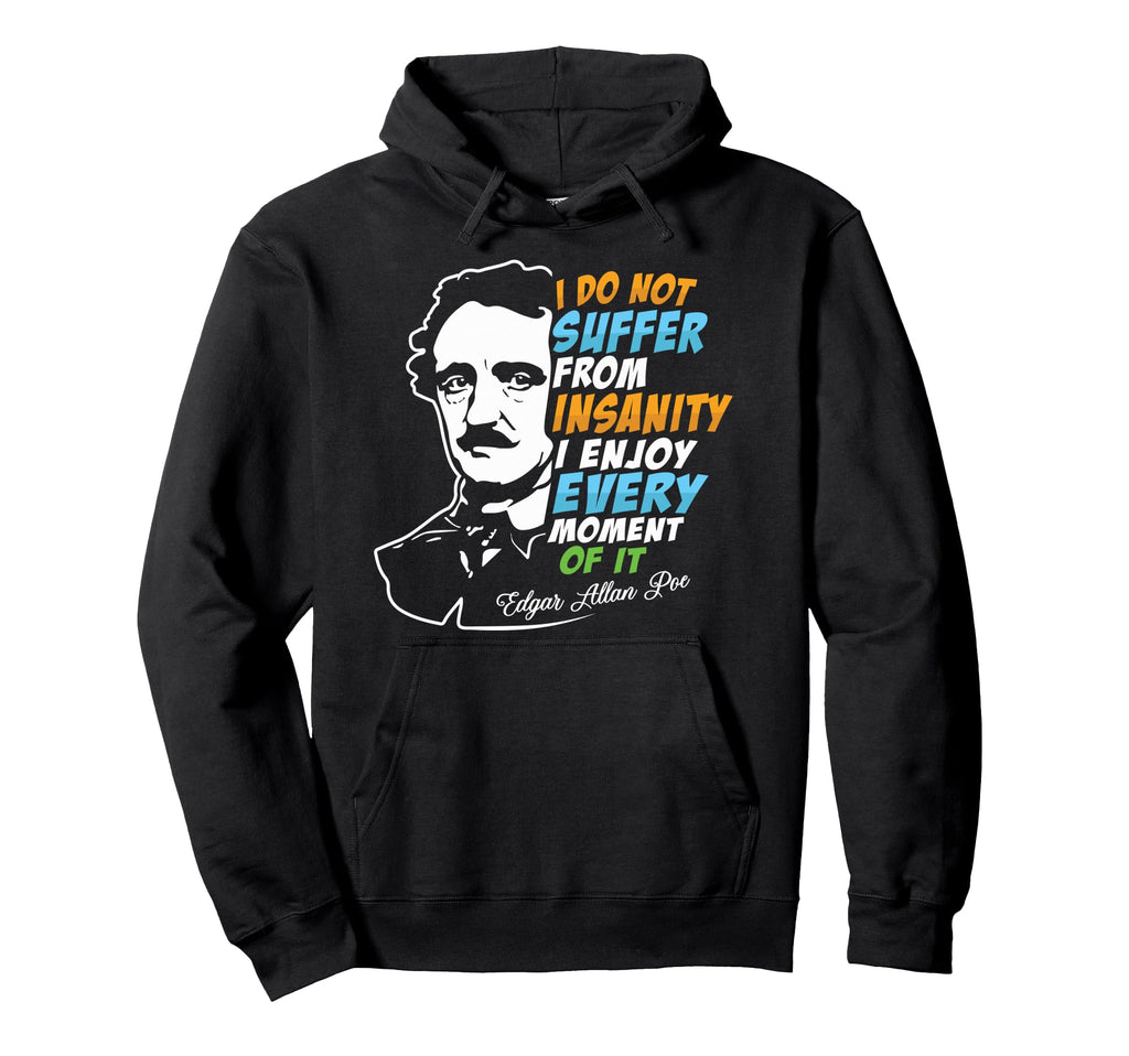 Edgar Allan Poe Raven Gothic Hoodie - Fun Novelty Design for Adults - T-Shirt, Sweatshirt, Hoodie