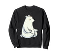 Meditation Polar Bear Yoga Pose Sweatshirt - Trendy Graphic Men Women - T-Shirt, Sweatshirt, Hoodie