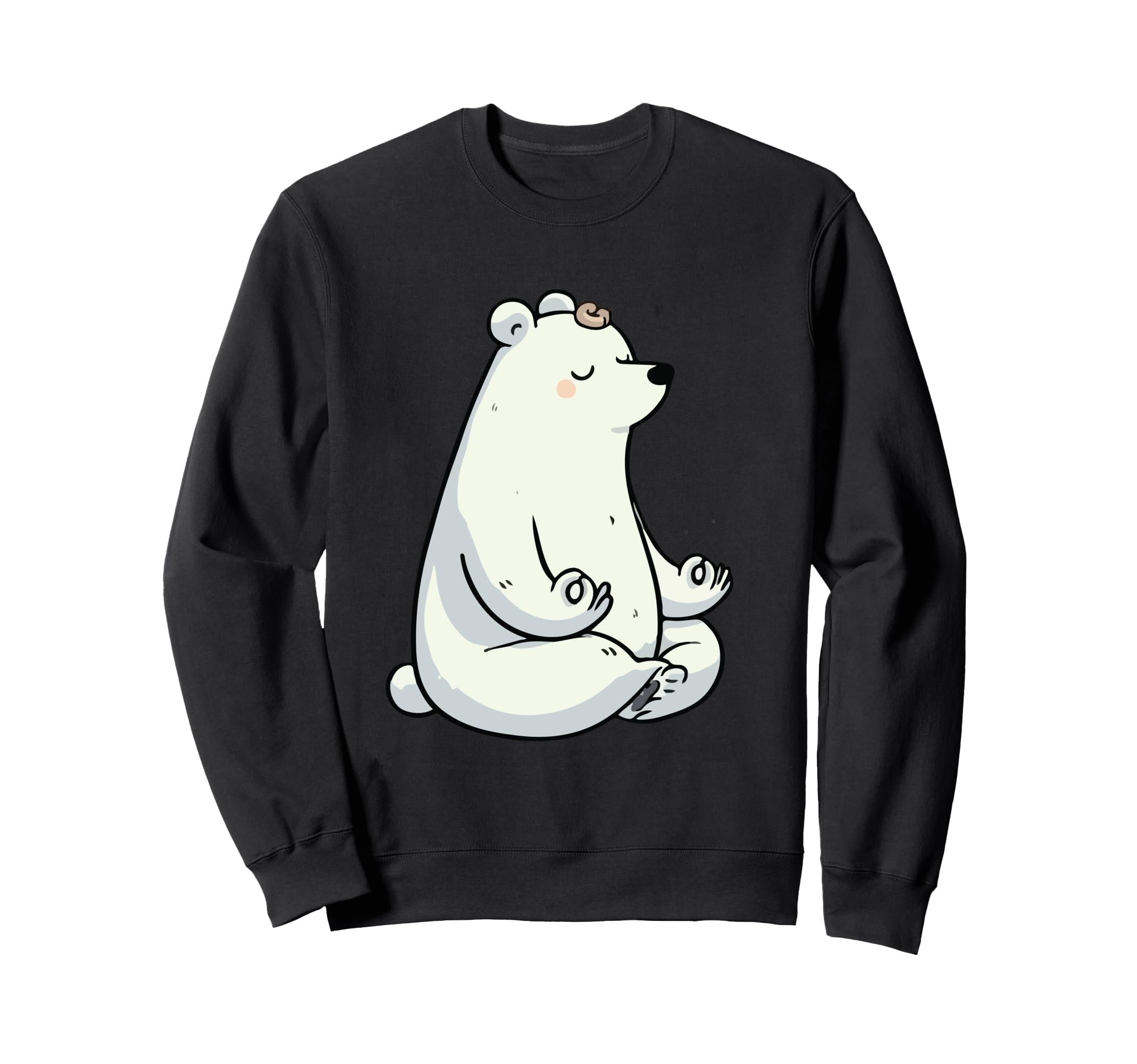 Meditation Polar Bear Yoga Pose Sweatshirt - Trendy Graphic Men Women - T-Shirt, Sweatshirt, Hoodie