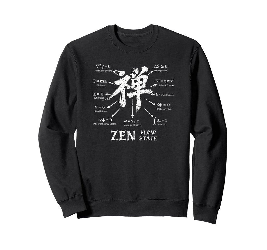 Zen Kanji Japan Meditation Symbol Sweatshirt - Unique Graphic Unisex - T-Shirt, Sweatshirt, Hoodie