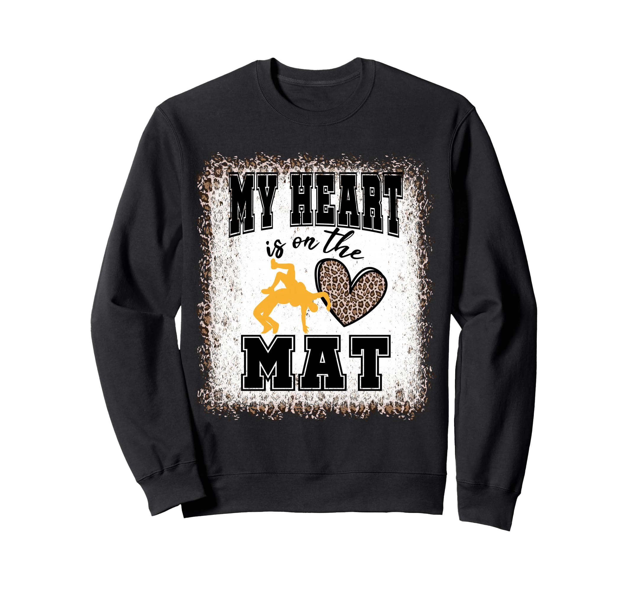 Wrestling Mom My Heart Is Mat Sweatshirt - Trendy Graphic Men Women - T-Shirt, Sweatshirt, Hoodie