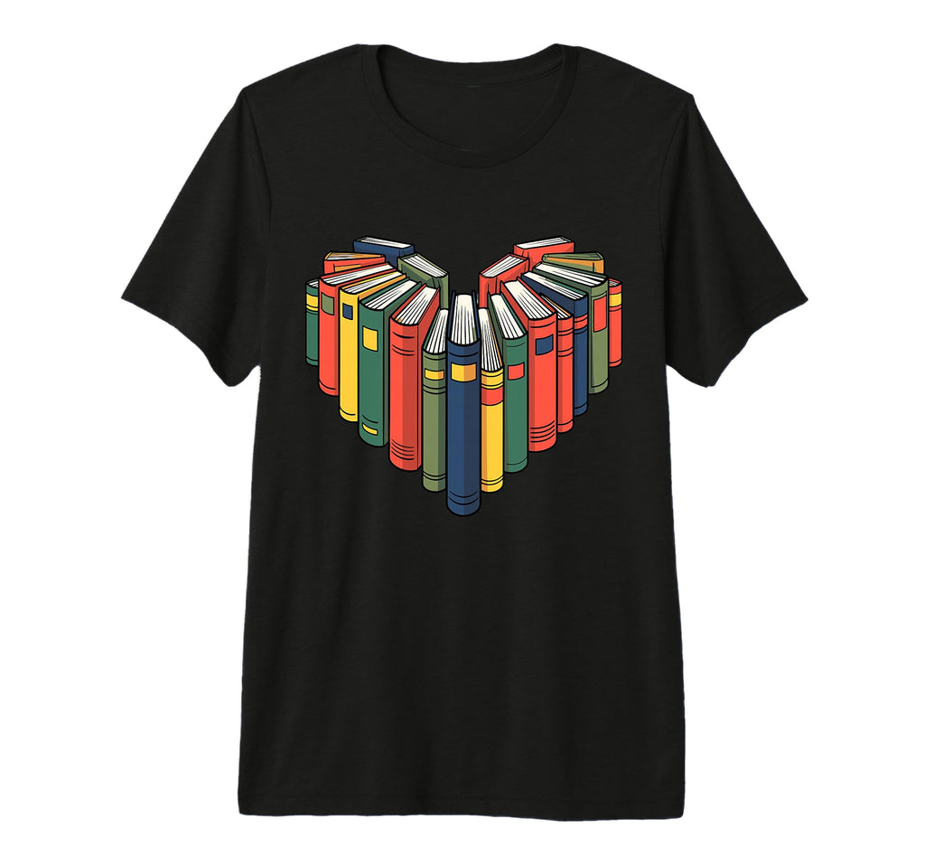Book Lover Heart Shape Bookish Bookworm T-Shirt - Graphic Print for Adults - T-Shirt, Sweatshirt, Hoodie