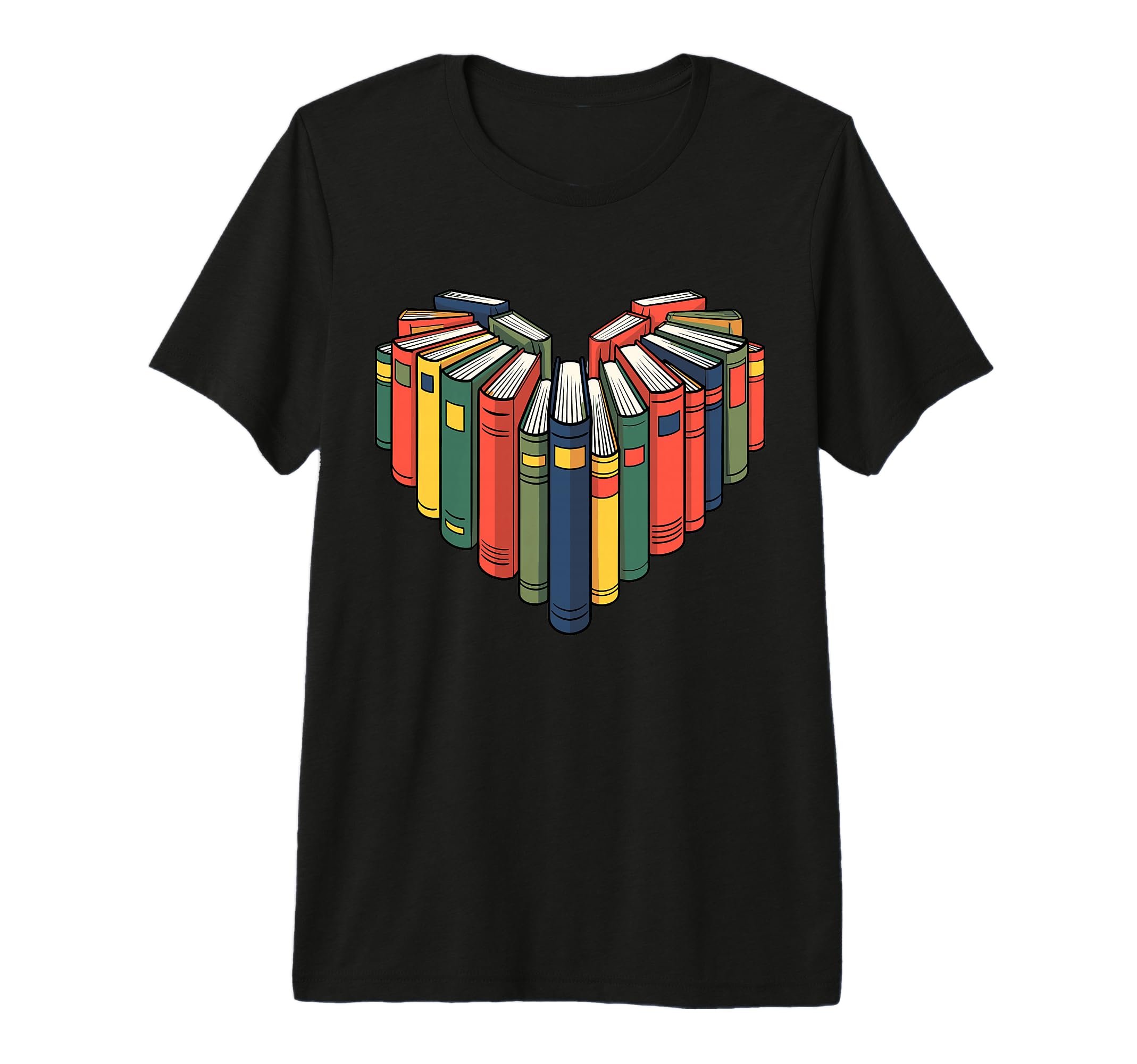 Book Lover Heart Shape Bookish Bookworm T-Shirt - Graphic Print for Adults - T-Shirt, Sweatshirt, Hoodie