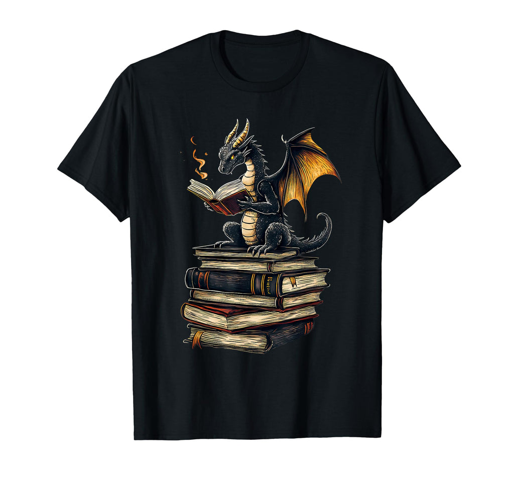 Book Dragon T-Shirt - Aesthetic Graphic Men Women - T-Shirt, Sweatshirt, Hoodie