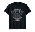 Antisocial Butterfly Gothic T-Shirt - Streetwear Style for Adults - T-Shirt, Sweatshirt, Hoodie