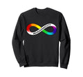 Neurodivergent Rainbow Infinity Sweatshirt - Aesthetic Graphic Unisex - T-Shirt, Sweatshirt, Hoodie