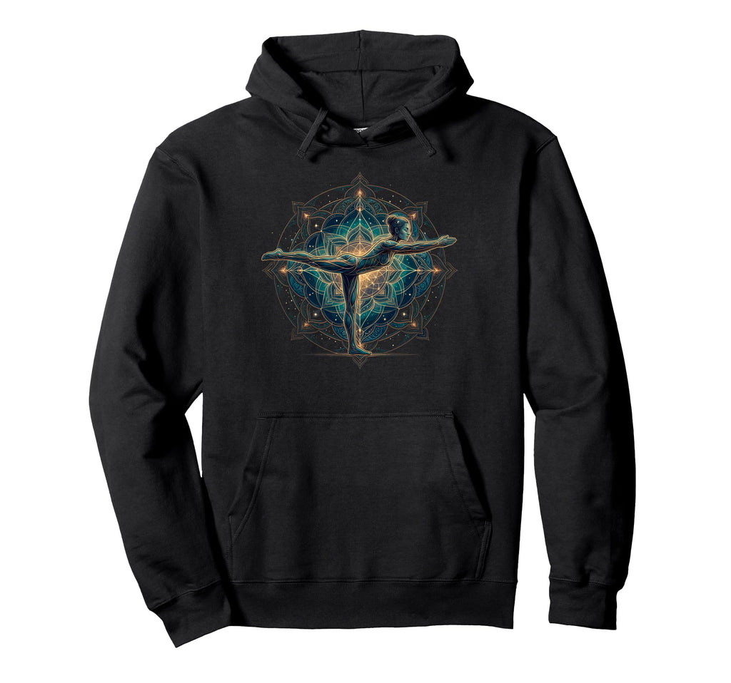 Yoga Pose Mandala Chakra Meditation Hoodie - Casual Everyday Wear Unisex - T-Shirt, Sweatshirt, Hoodie