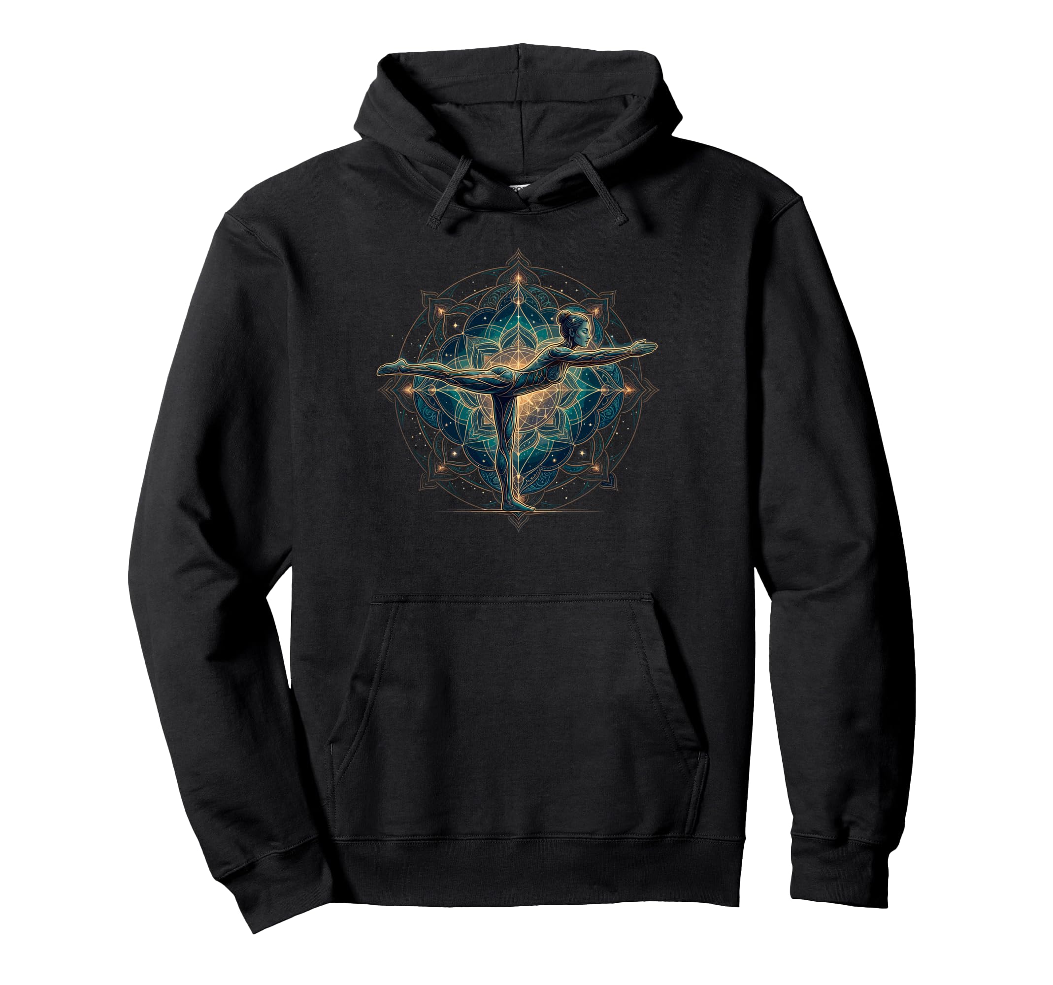 Yoga Pose Mandala Chakra Meditation Hoodie - Casual Everyday Wear Unisex - T-Shirt, Sweatshirt, Hoodie
