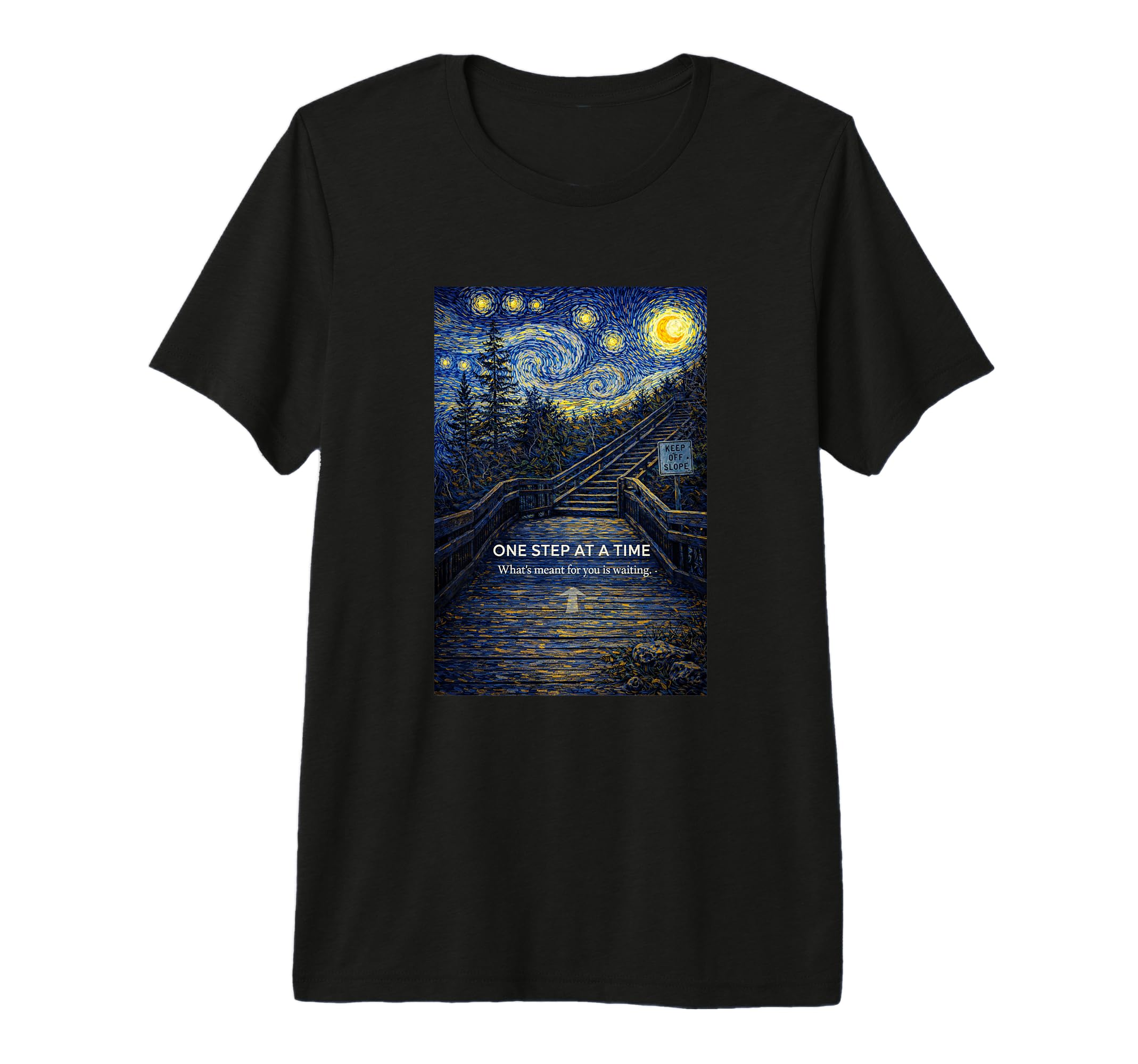 One Step Time Inspirational Tri Blend T-Shirt - Trendy Graphic Unisex - T-Shirt, Sweatshirt, Hoodie